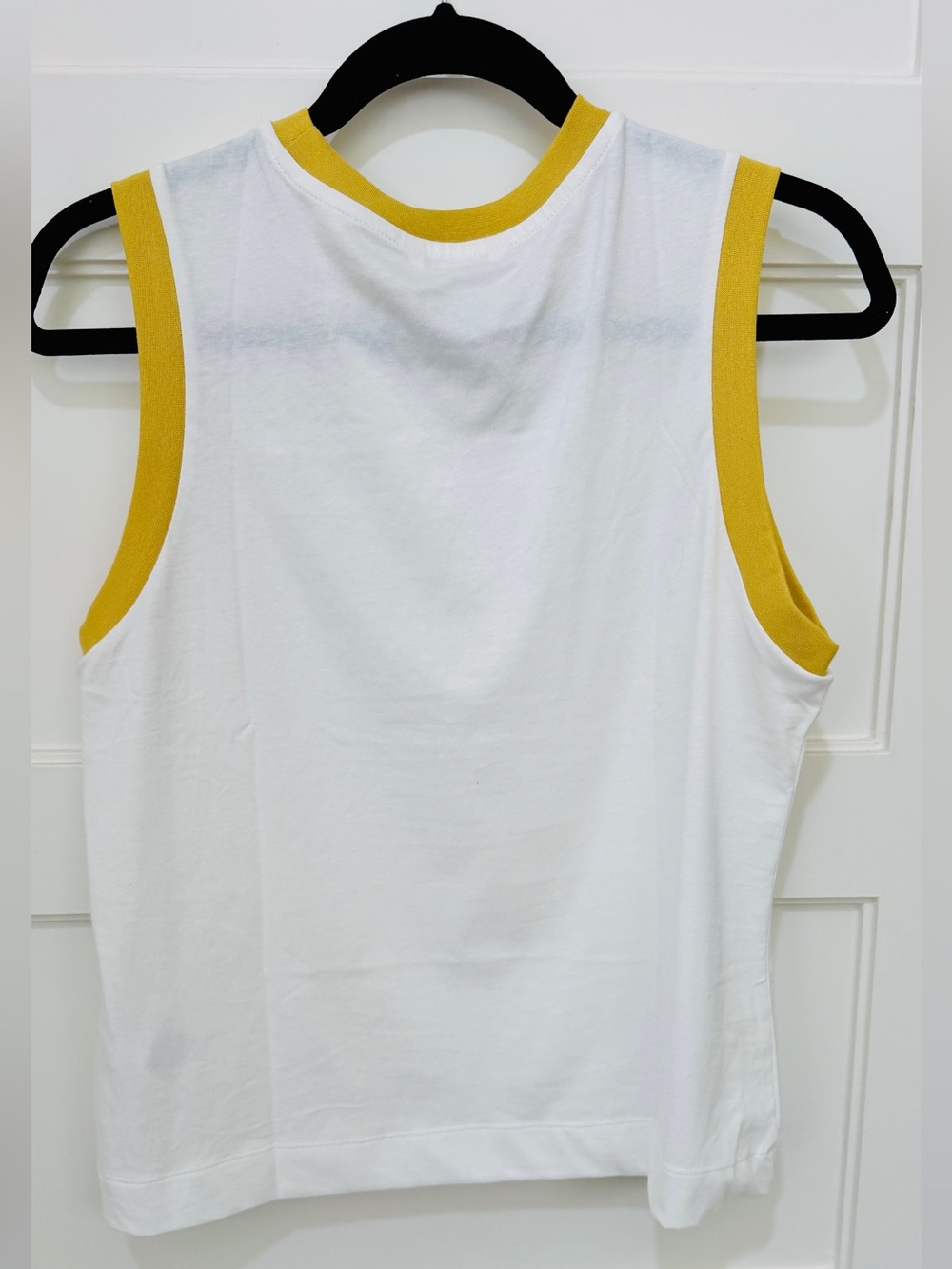 Banana Republic Premium Cotton Tank with Yellow Trim - S NWOT - Picture 5 of 5